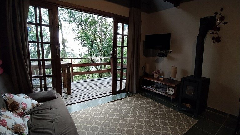 Chalé dos Pássaros - Balcony with a view to Nature