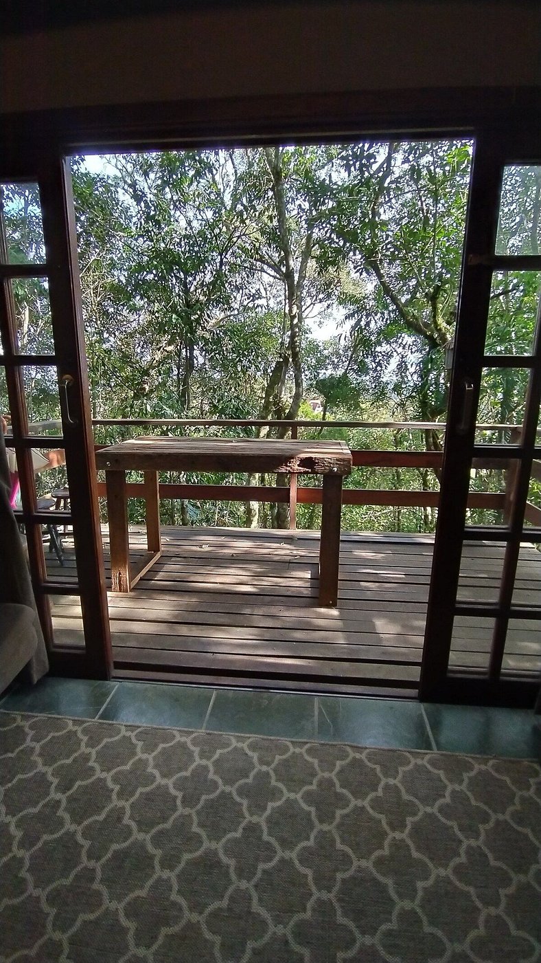 Chalé dos Pássaros - Balcony with a view to Nature