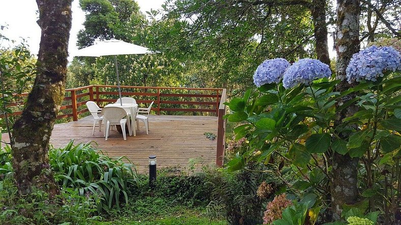 Chalé dos Pássaros - Balcony with a view to Nature