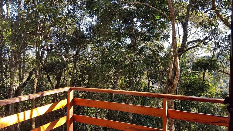 Chalé dos Pássaros - Balcony with a view to Nature